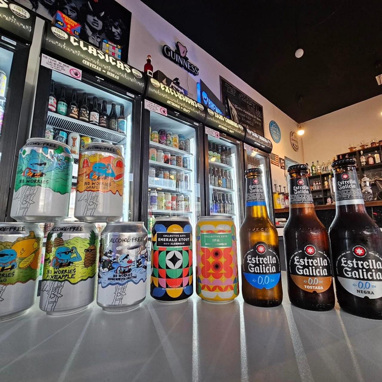 Zona de cervezas sin gluten en Rock N Hopz